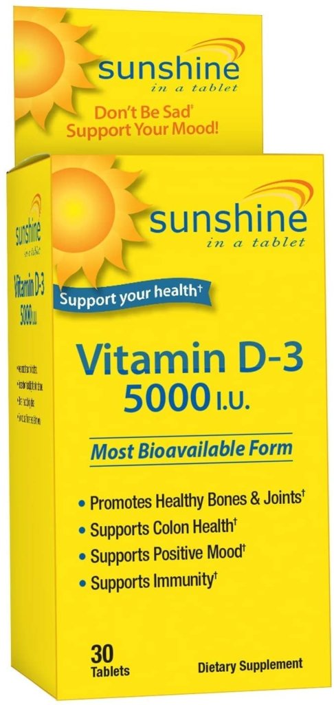 VITAMINA D-3 5000 I.U. SUNSHINE