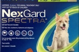 Nexgard Spectra M 7.6-15kg/16.7-33lb Antigarrapatas, Antipulgas Y Antiparasitario Interno.