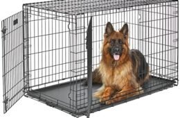 JAULA PARA PERRO CON BANDEJA (XXL 48″X29″X31.5″)