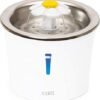 Catit Catit Bebedero Fuente Flor Acero Inox 3L Leds 760 g, Blanco