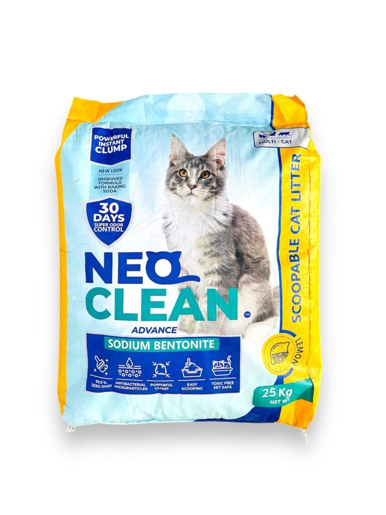 Arena para Gato Neo Clean Limón 25 kg – Saco Ahorro Criadores y Multigatos